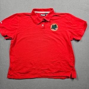 Ping Polo Golf Shirt Womens 2XL Turtle Embroidered Logo Red
